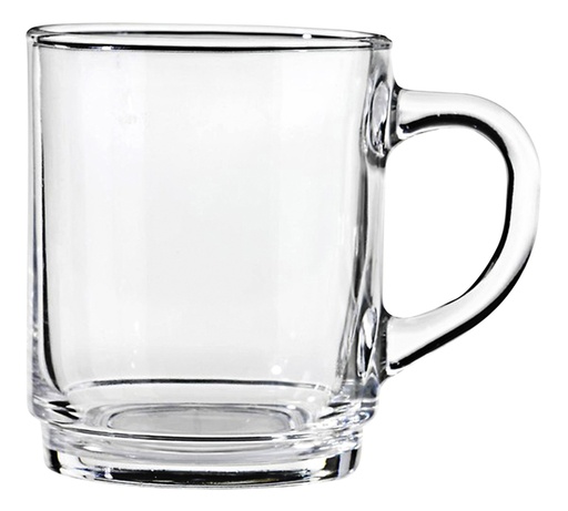 [891781] Glas met oor stapelbaar 250ml 6 stuks