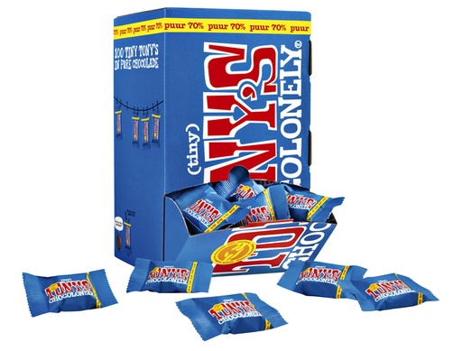 [891888] Chocolade Tony's Chocolonely tiny puur doos 100 st