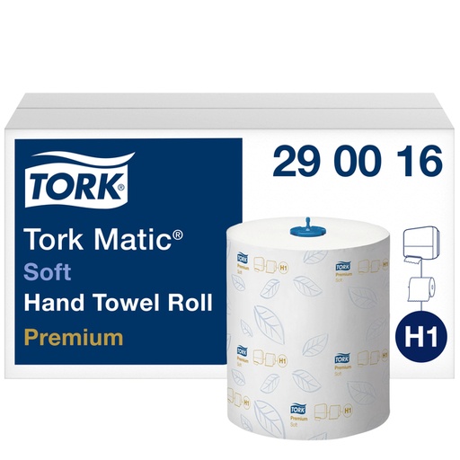 [892046] Handdoekrol Tork H1 Matic Premium 2-laags 100m wit 290016