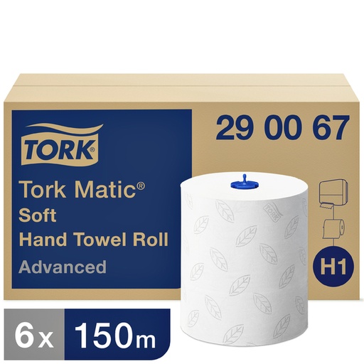 [892047] Handdoekrol Tork H1 Matic Advanced 2-laags 150m wit 290067