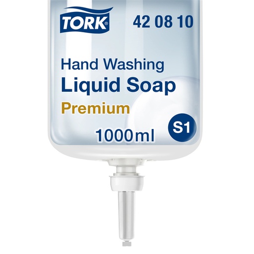 [892059] Handzeep Tork S1 Premium vloeibaar ongeparfumeerd 1000ml 420810
