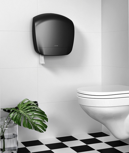 [892655] Toiletpapierdispenser Katrin Gigant L jumbo klein zwart 92162