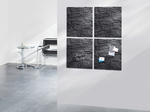 [920036] Glasbord Sigel magnetisch 480x480x15mm leisteen