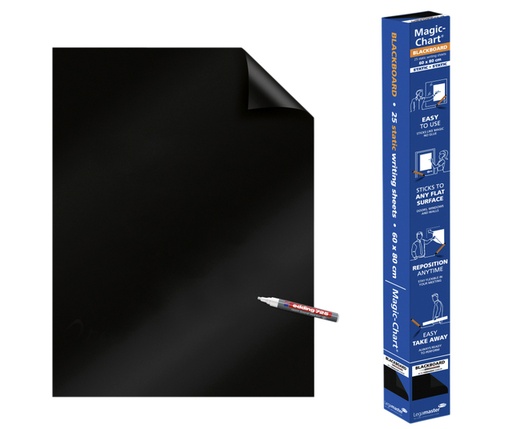 [920077] Magic-Chart Legamaster Whiteboard 600x800mm zwart 25 vel