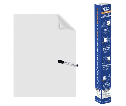 [920090] Magic-Chart Legamaster Whiteboard 600x800mm transparant 25 vel