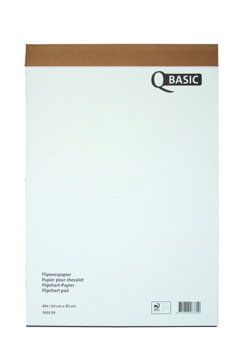 [920139] Flipoverpapier Qbasic 65x95cm 40 vel ongevouwen ruit