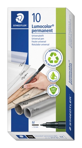 [920541] Viltstift Staedtler Lumocolor 317 permanent M zwart