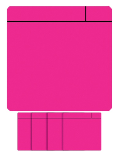 [920736] Magneet scrum 75x75mm roze 5 stuks