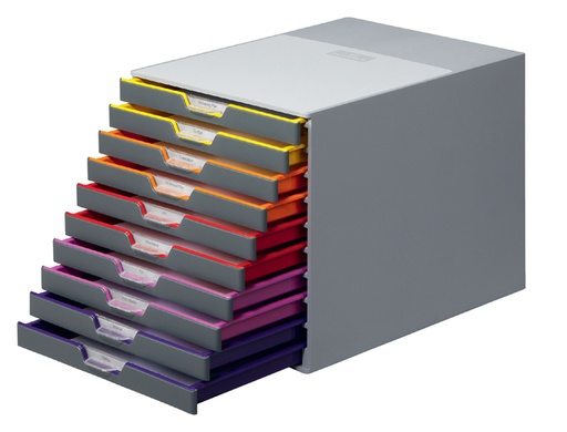 [921003] Ladenbox Durable Varicolor 10 laden grijs
