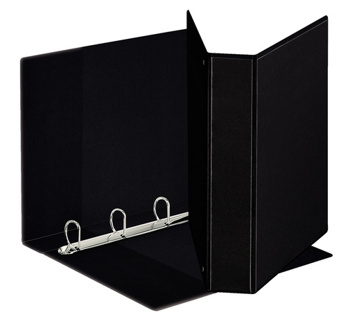[265791] Presentatieringband Esselte panorama A4 4-rings D-mechaniek 30mm PP zwart