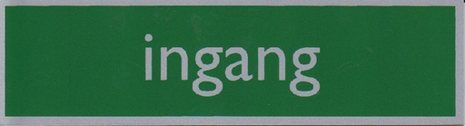 [921319] Infobord pictogram ingang 165x44mm