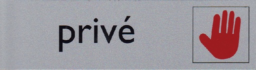 [921322] Infobord pictogram prive 165x44mm