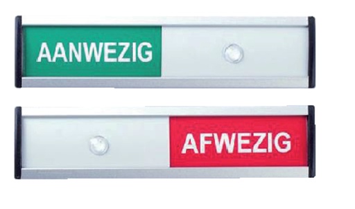 [921336] Infobord aanwezig/afwezig 125x30mm
