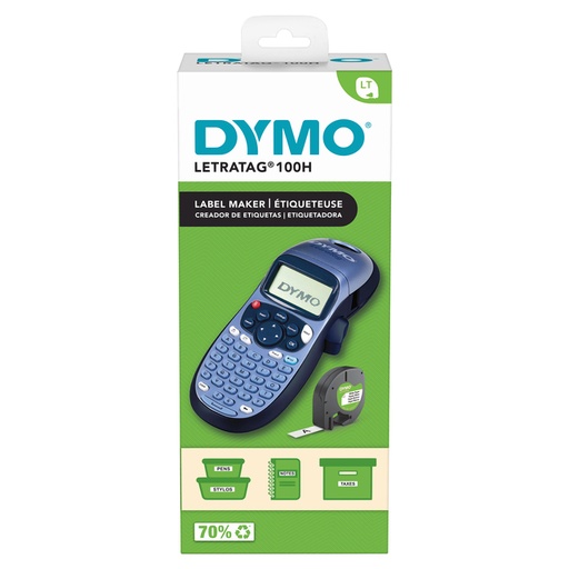 [930127] Labelprinter Dymo LetraTag 100H draagbaar abc 12mm blauw
