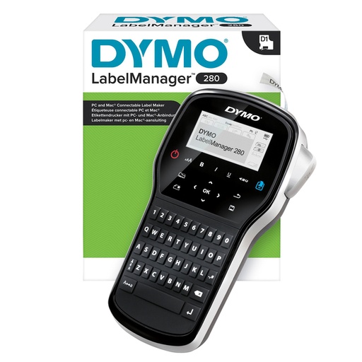 [930141] Labelprinter Dymo LabelManager 280 draagbaar qwerty 12mm zwart