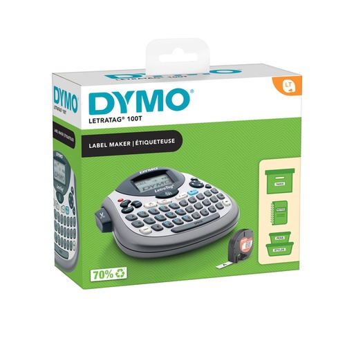 [930369] Labelprinter Dymo LetraTag 100T draagbaar azerty 12mm zilver