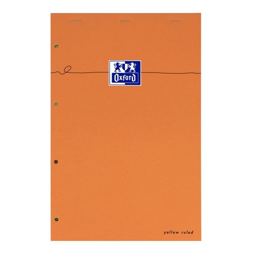 [011335] Cursusblok Oxford Orange Notepad A4+ lijn 4-gaats 160 pagina's 80gr oranje