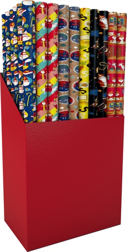 [960779] Inpakpapier Sint 200x70cm assorti