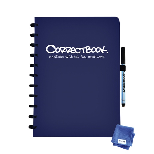 [1000210] Notitieboek Correctbook A4 lijn 40blz midnight blue