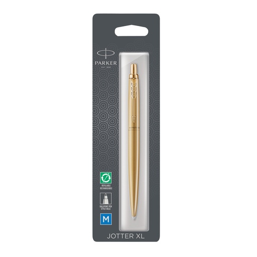 [1000257] Balpen Parker Jotter XL Monochrome gold medium blister à 1 stuk