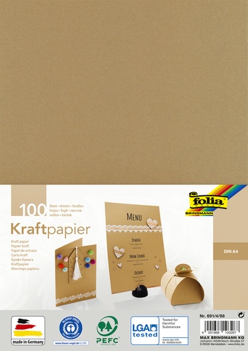 [1000294] Kraftpapier Folia A4 120gr 100 vel
