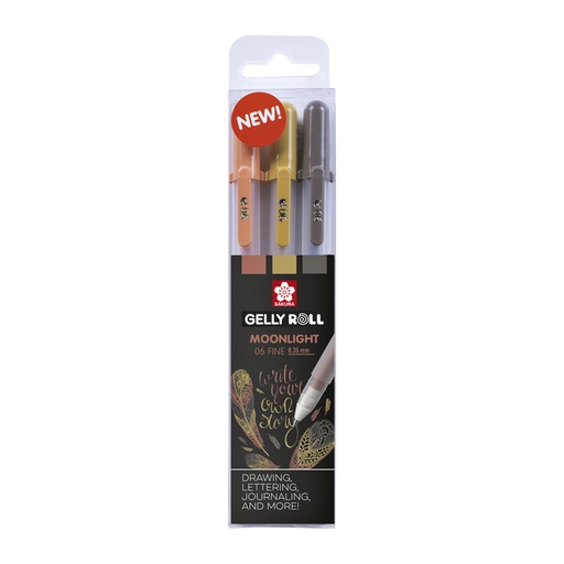 [1385341] Gelschrijver Sakura Gelly Roll Moonlight 06 nature set à 3 kleuren