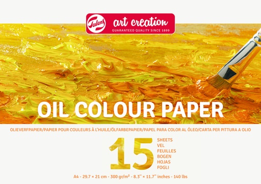 [1385391] Olieverfpapier Talens Art Creation 15 witte vellen 300gr A4 geel