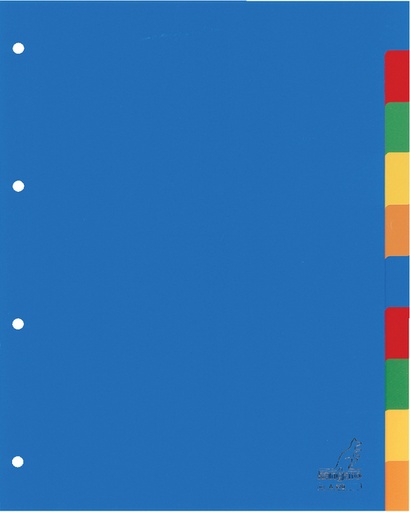 [270364] Tabbladen Kangaro 4-gaats A410 10-delig assorti PP