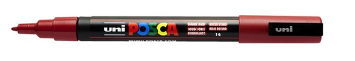[1386134] Verfstift Posca PC3M fijn donkerrood
