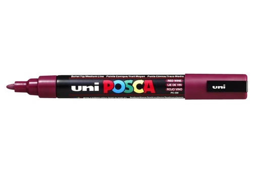 [1386179] Verfstift Posca PC5M medium wijnrood