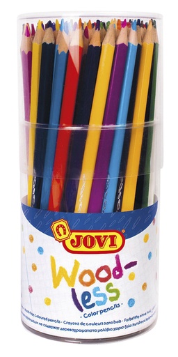 [1386303] Kleurpotloden Jovi houtvrij assorti pot à 84 stuks