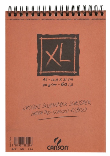 [1386458] Schetsblok Canson XL A5 60 vel 90gr spiraal
