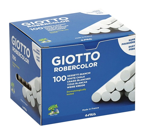 [1386475] Schoolbordkrijt Giotto wit doos à 100 stuks
