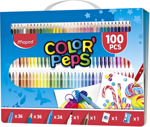 [1386641] Tekenset Maped Color'Peps 100delig