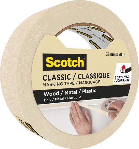 [1386794] Afplaktape Scotch Classic 36mmx50m beige