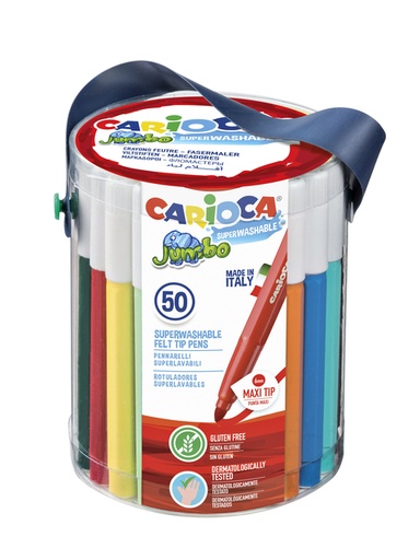 [1386813] Viltstift Carioca Jumbo maxi assorti set à 50 stuks