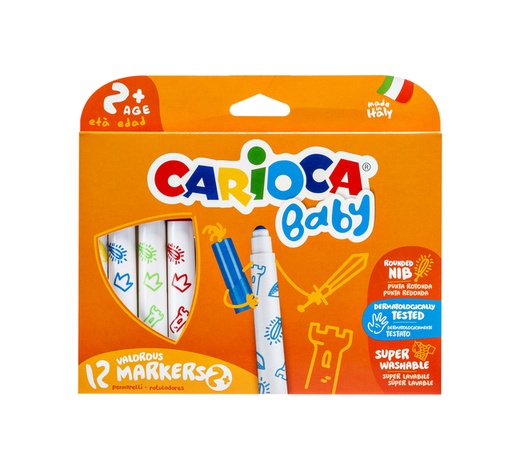 [1386825] Viltstiften Carioca Baby set à 12 kleuren