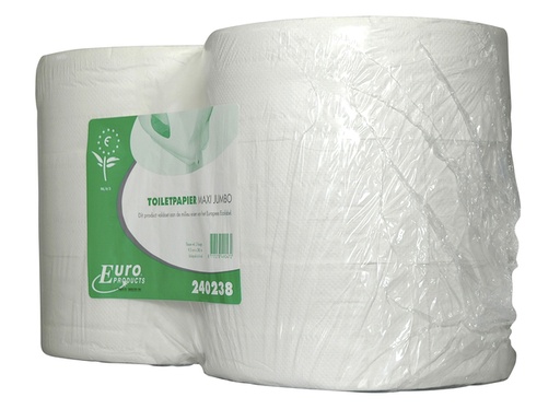 [1386884] Toiletpapier Euro Products P4 jumbo groot recycled 2-laags 380m wit 240238