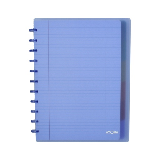 [1386909] Schrift Atoma A4+ lijn 120blz 90gr PP transparant assorti