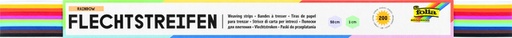 [1386922] Vlechtstroken Folia 50x1cm 130gr 200 stroken assorti kleuren