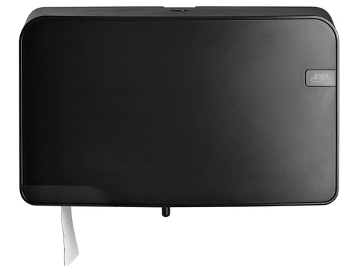 [1386991] Toiletpapierdispenser Quartzline Q5 jumbo klein duo zwart 441057