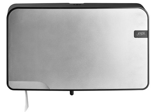 [1387010] Toiletpapierdispenser Quartzline Q5 jumbo klein duo zilver 441097