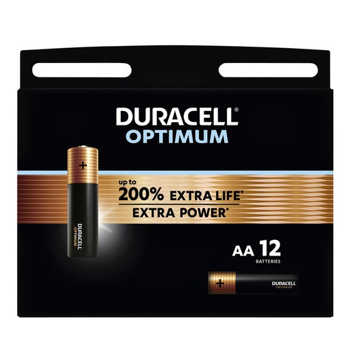 [1387861] Batterij Duracell Optimum 200% 12xAA
