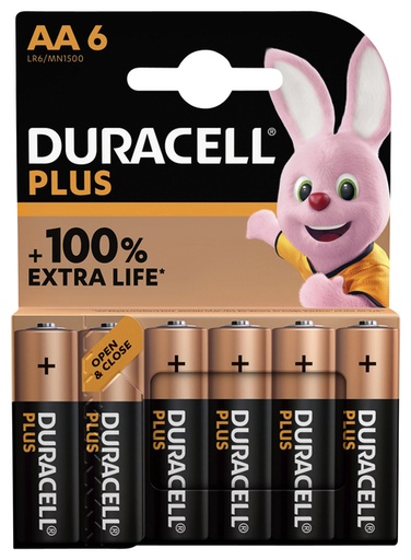 [1387931] Batterij Duracell Plus 6xAA