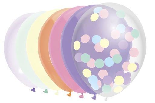 [1388039] Ballon Haza uni 30cm 10 stuks pastel assorti