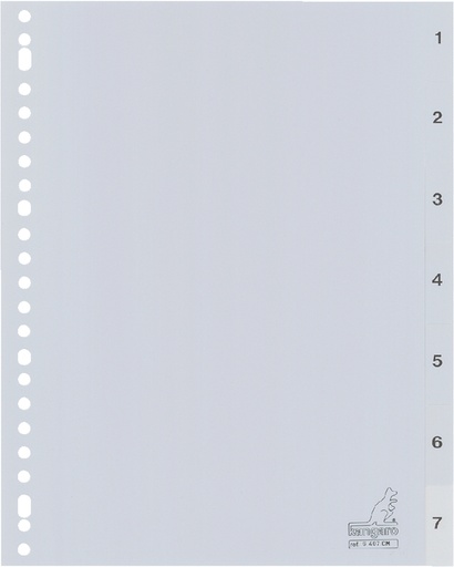 [270658] Tabbladen Kangaro 23-gaats G407CM 1-7 genummerd grijs PP