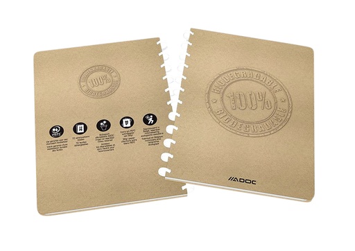 [1388123] Schrift Adoc BIO A4 ruit 4x8mm 144 pagina's 90gr kraft