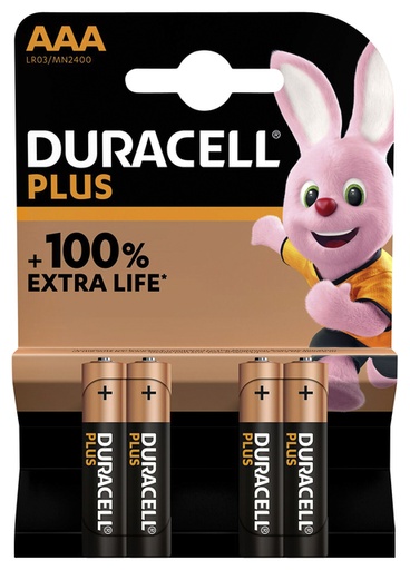 [1388139] Batterij Duracell Plus 4xAAA