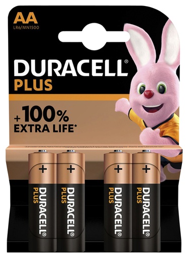 [1388140] Batterij Duracell Plus 4xAA