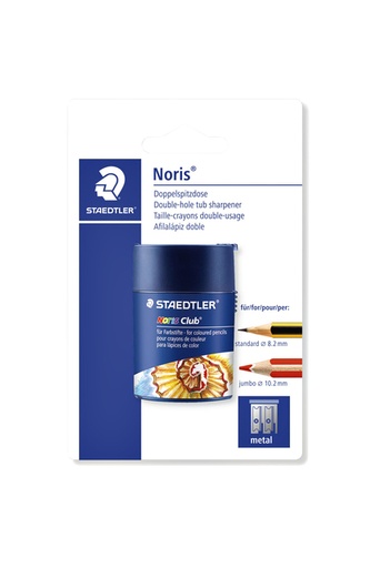 [1388357] Puntenslijper Staedtler Noris dubbel met opvangbakje blister